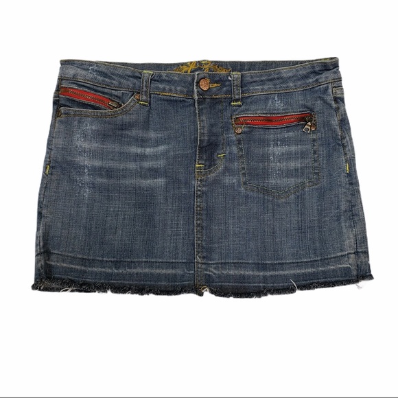 lola Dresses & Skirts - Lola Distressed Denim Jean Skirt